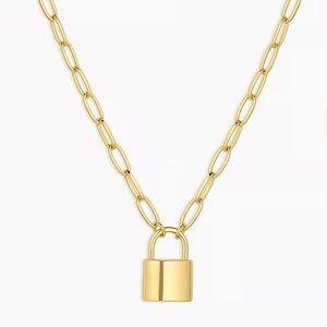 ⛓️‍💥 Gold plated Padlock Charm Necklace